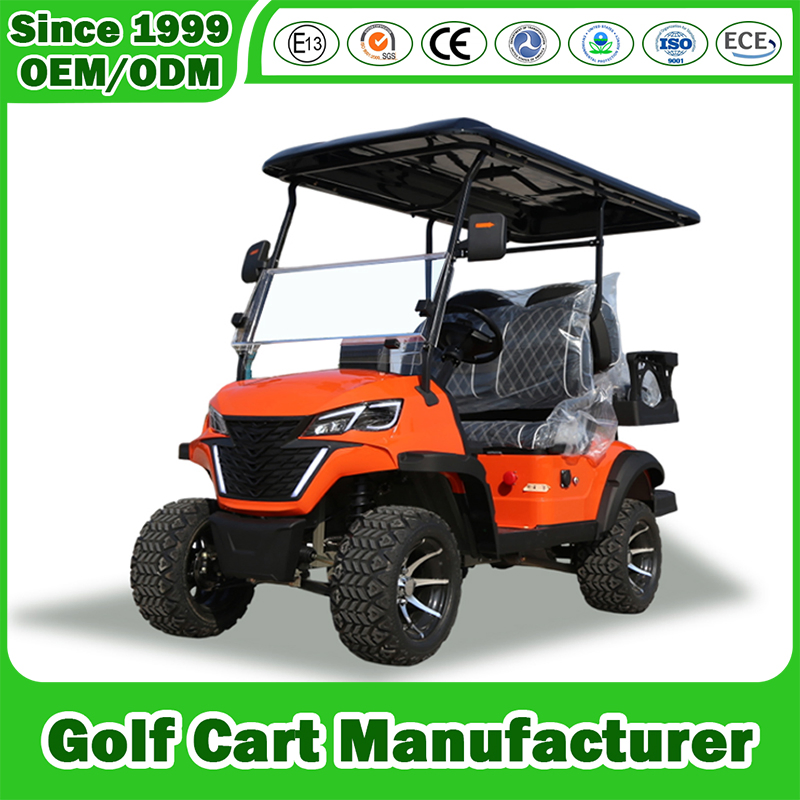 Electric Sightseeing Hungting off Road Club Car 2/4/6/8 Seater Seat 48V/72V Golf Cart Manufacturer with Folded Seat/Lithium/Lead Acid Battery/Solar Panel CE DOT