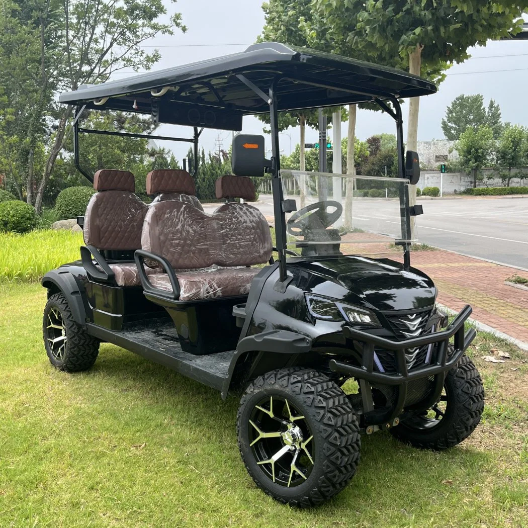 China Best 2/4/6 Seater 60V 72V Popular High Quality Golf Course Cart with Folding Windshield