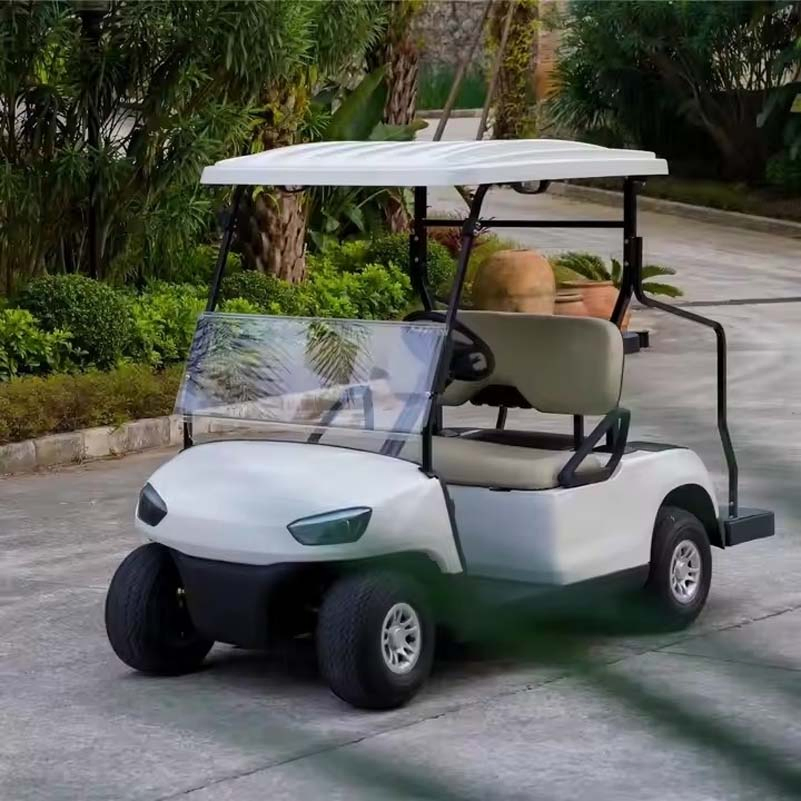 Used 4-Seater Electric Golf Cart with Leather Seats Dark Interior Acc Cruise Control Fwd Drive R15 Tire Size