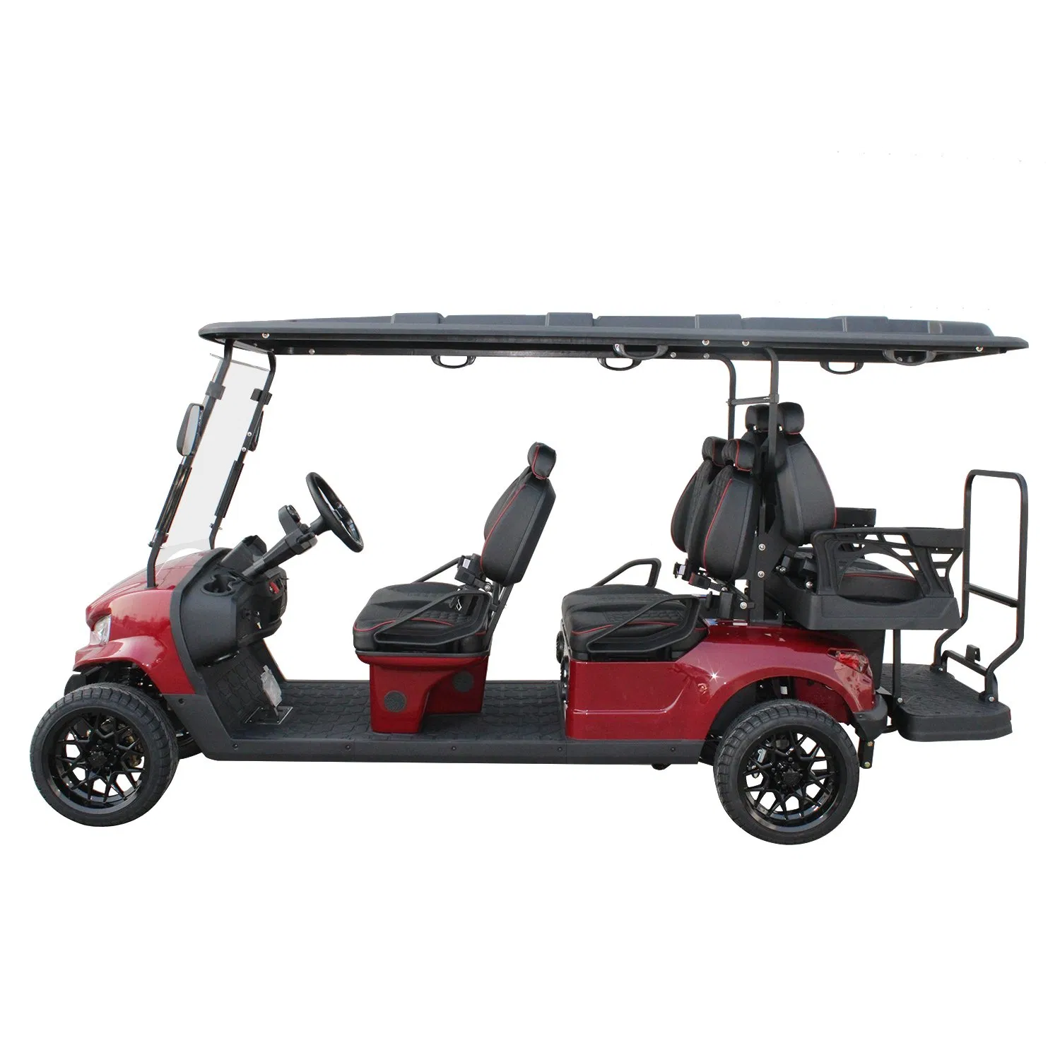 6 Seater Street Legal Luxury Lithium Battery Foldable Glass Electric Golf Carts