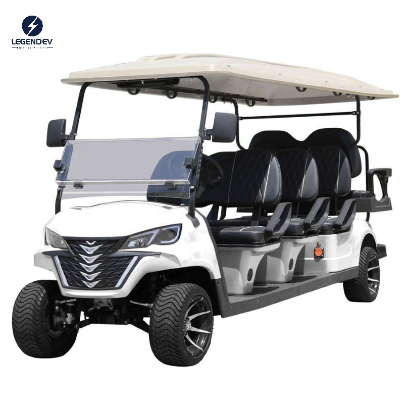 6+2 W/Rear Seat Folds Down 48V 5kw AC Motor Fast New Customize Electric Golf Cart Car
