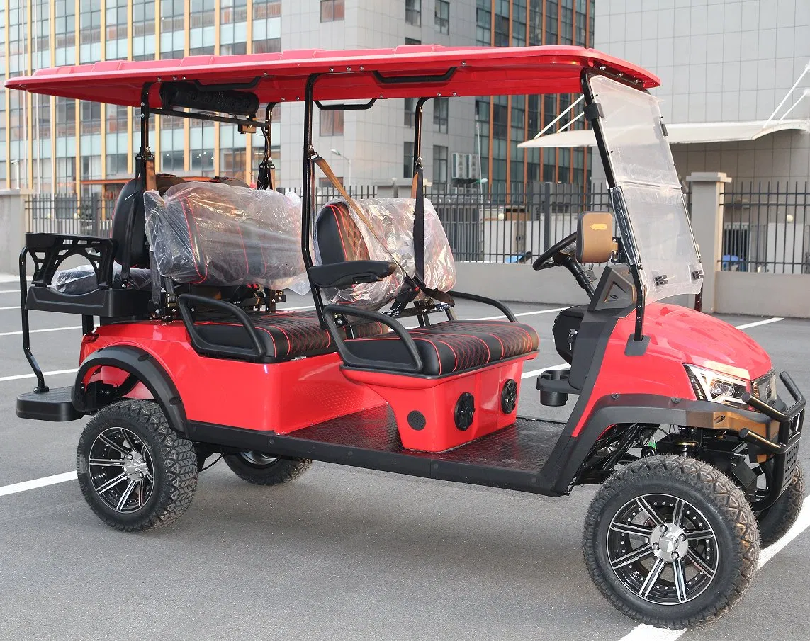 Lvzo Brand 4-Passenger Red Golf Cart (Off-Road) for Resorts