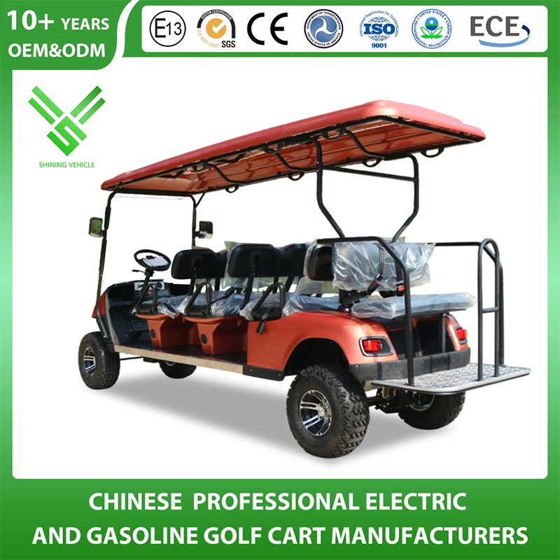 Shining Brand 8 Seat Electric 48V Seat Can Flip with Storage Box Golf Cart