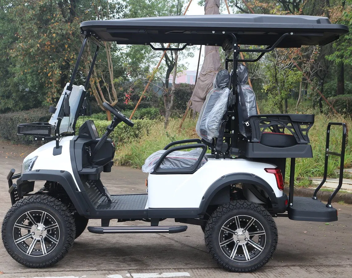 White 4-Seater Golf Cart (Same Model as Black Version) for Golf Courses