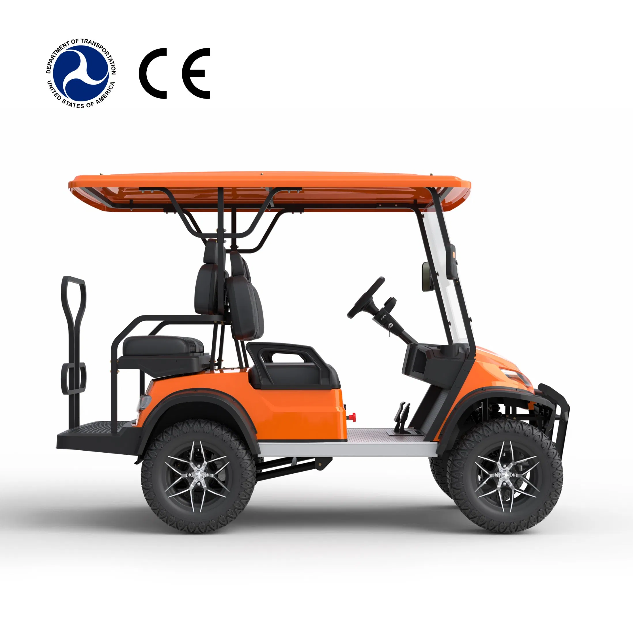 Tour Bus Acrylic Windshield 72V Battery Operated Family Used Hunting Electric Golf Cart