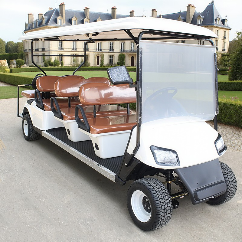 High-Performance 8 Passenger Capacity Seats Electric-Powered Golf Carts for Sale Golf Course/Resort/Utility Cart Buggy