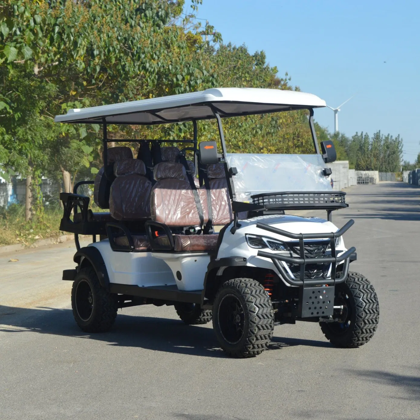72V Battery 4+2 Golf Buggy 6 Seater Electric Golf Shuttle Cart