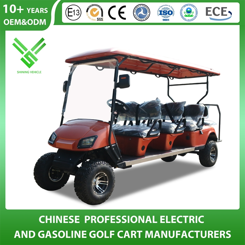 Shining Brand 8 Seat Electric 48V Seat Can Flip with Storage Box Golf Cart