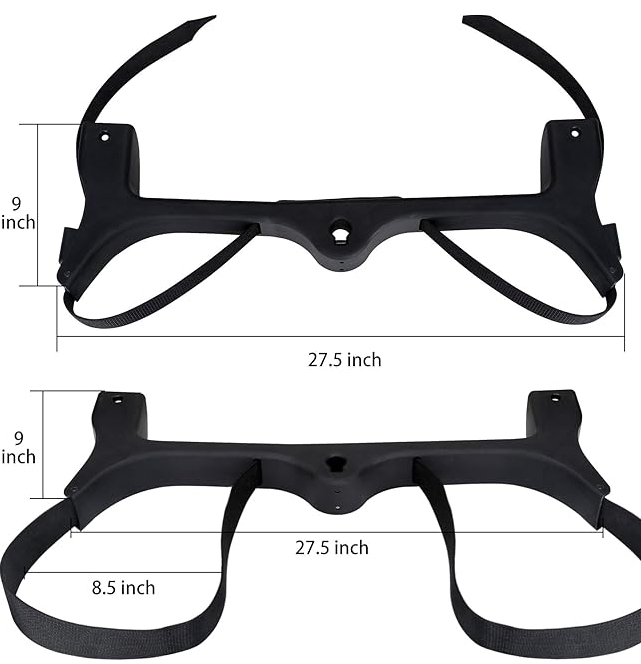 Golf Bag Holder Bracket 102504001 - Fits 2004+ Club Car Precedent Gas &amp; Electric Golf Cart Parts (Rear Seat Mount, Black)