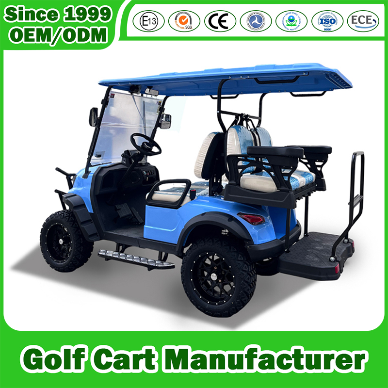4 Seater Electric Gasoline Gas Petrol Lifted Solar Lithium Golf Cart Offroad 2/4/6/8 Passengers Hunting Lsv Sightseeing Golf Cart manufacturer
