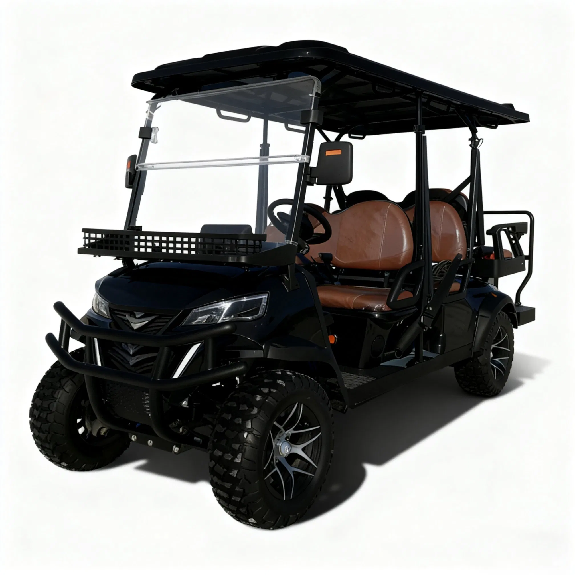 6-Seater Electric Golf Cart with Smart Control Panel &amp; USB Charging Ports
