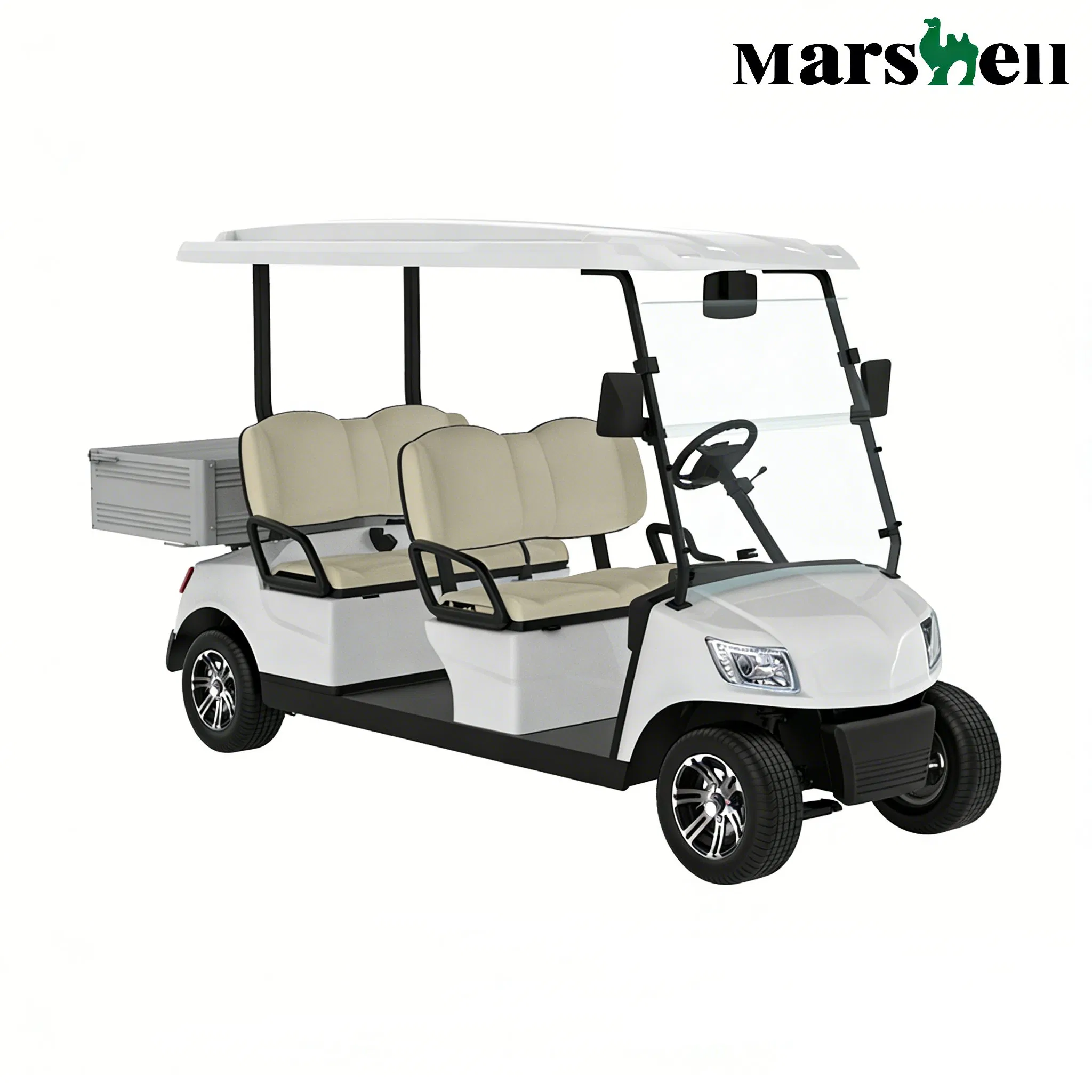 Guangdong Marshell Golf Cart CE Approved 4 Seater with Rear Cargo Box Utility Golf Car (DG-M4S)