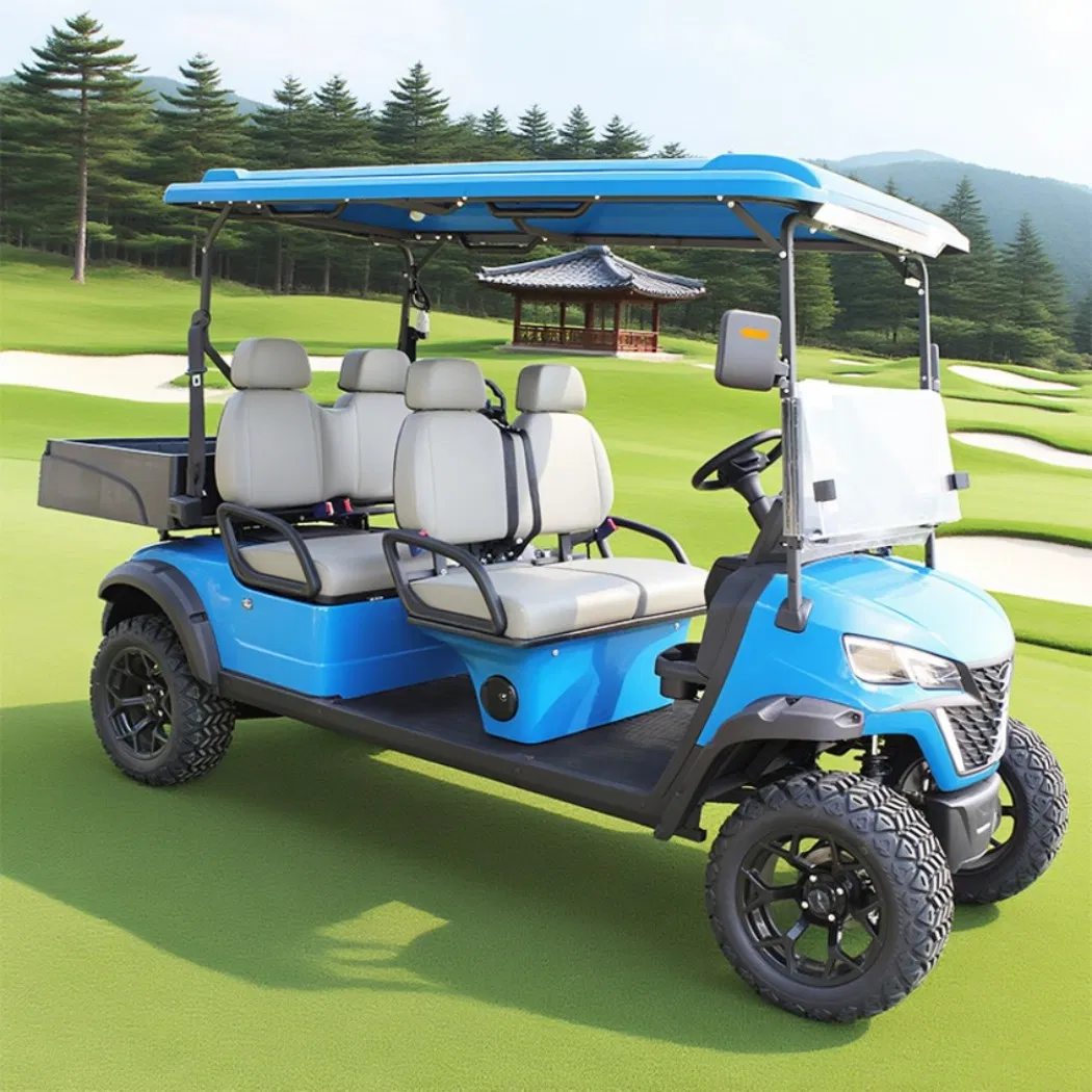 Chinese Green Advanced Golf Buggy off Road Street Legal Mini EV Golf Cart 4 Seater Pedal Pedal Charging Box Electric Used Sale