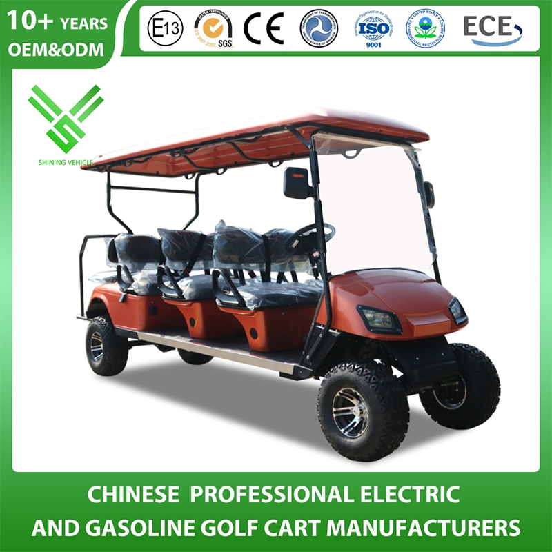 Shining Brand 8 Seat Electric 48V Seat Can Flip with Storage Box Golf Cart