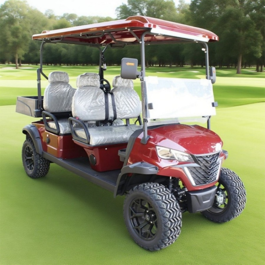 Mini 60V Battery Electric Golf Cart with 4 Seats New Condition Motor Power Body and Roof in Gasoline Fuel Type