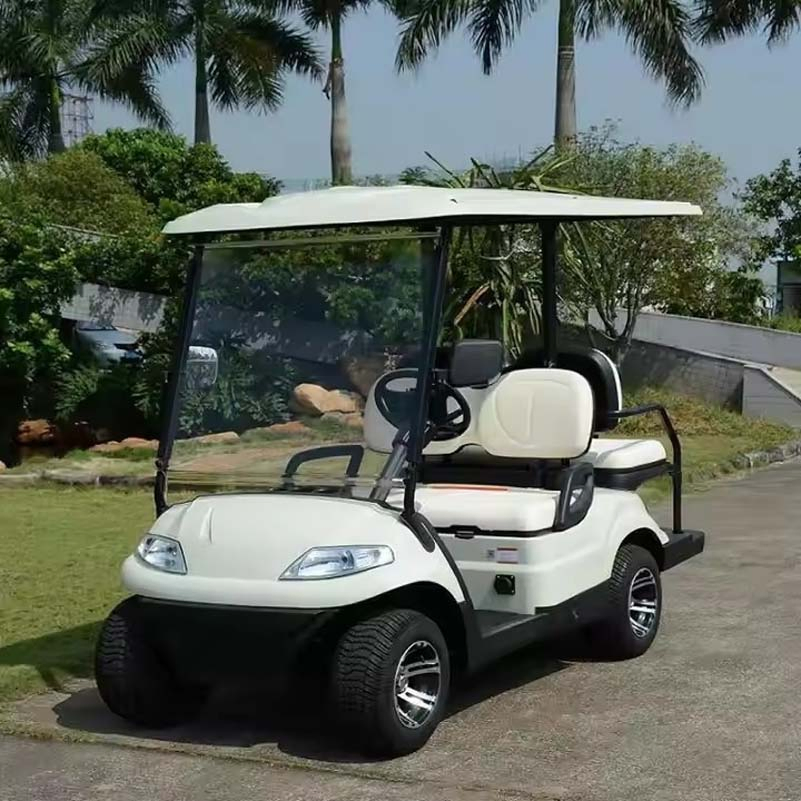 Used 4-Seater Electric Golf Cart with Leather Seats Dark Interior Acc Cruise Control Fwd Drive R15 Tire Size