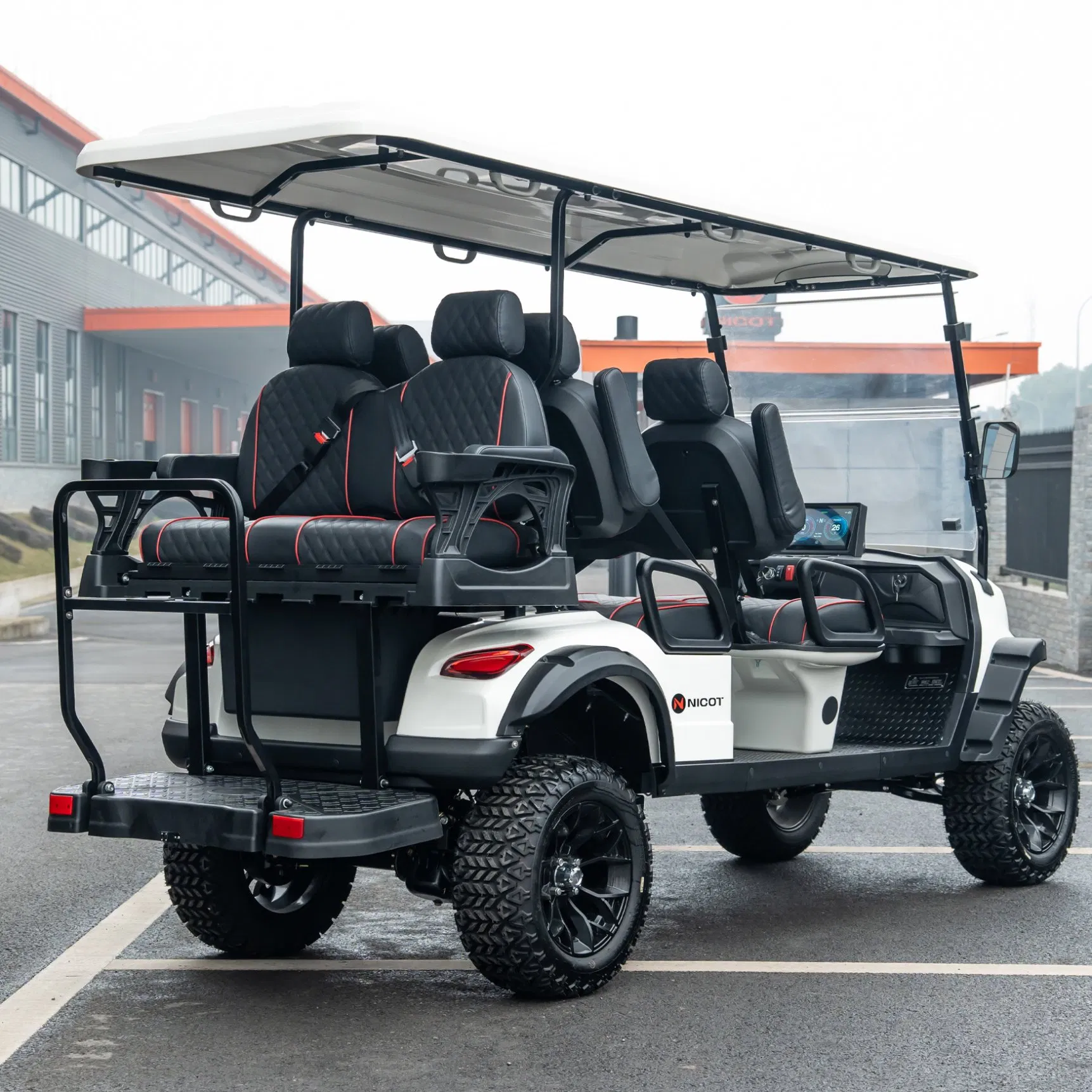 6 Seater Electric Golf Cart with 5kW AC Motor and Lithium Battery for Resort vehicle KK