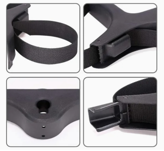 Golf Bag Holder Bracket 102504001 - Fits 2004+ Club Car Precedent Gas &amp; Electric Golf Cart Parts (Rear Seat Mount, Black)