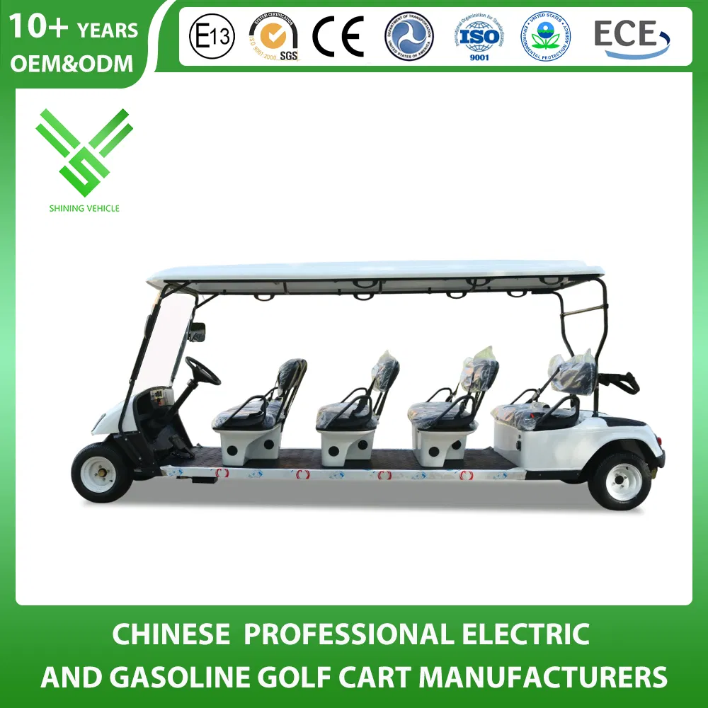 Resort Hospital OEM Utility Matte Black 8 Person Electric Vehicle Lifted Golf Carts