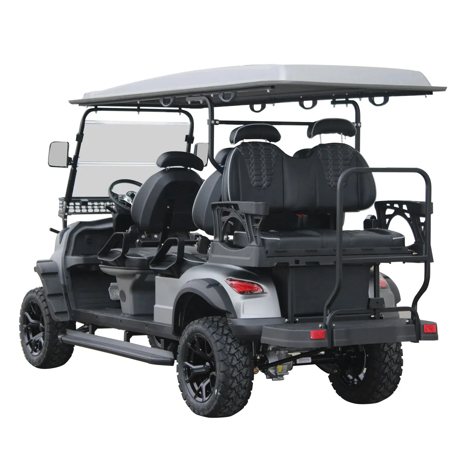 Electric off Road Golf Cars Street Legal 4 Wheel Drive Electric 6 Seater Lifted Golf Cart with Lithium Battery