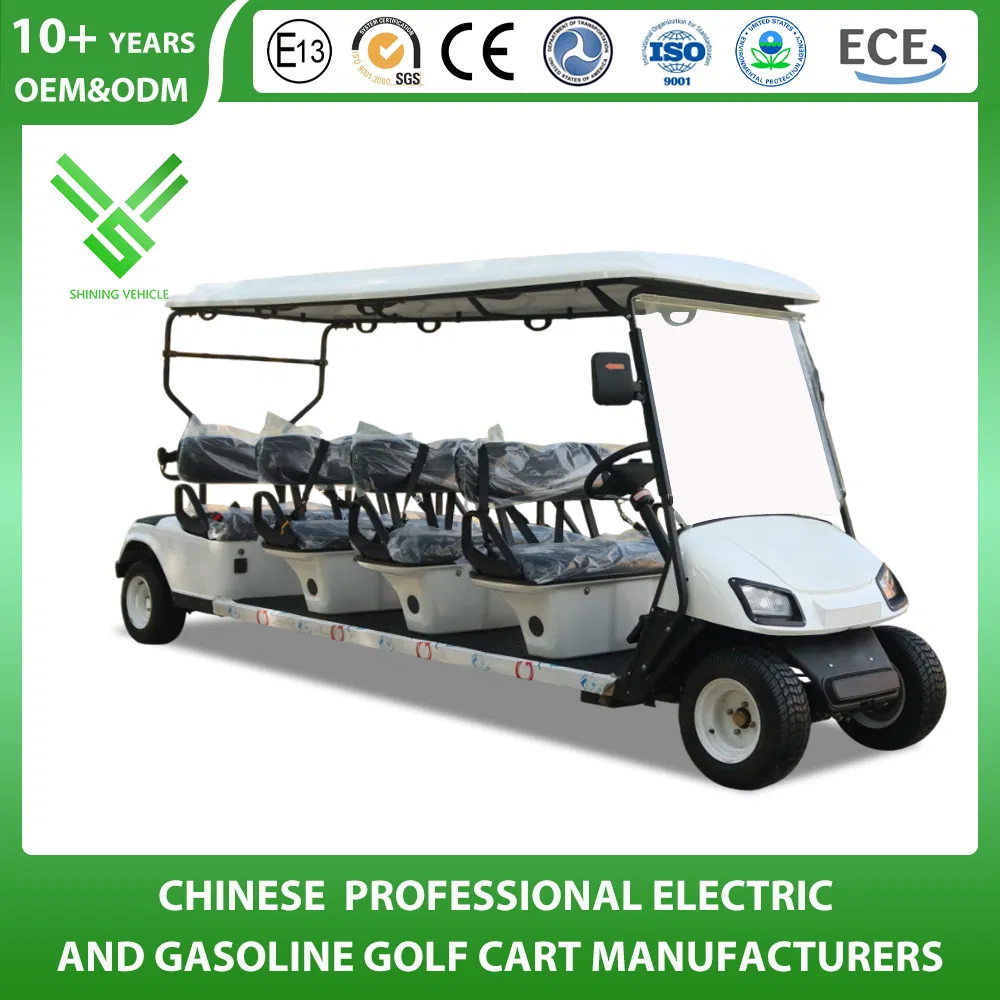 Resort Hospital OEM Utility Matte Black 8 Person Electric Vehicle Lifted Golf Carts