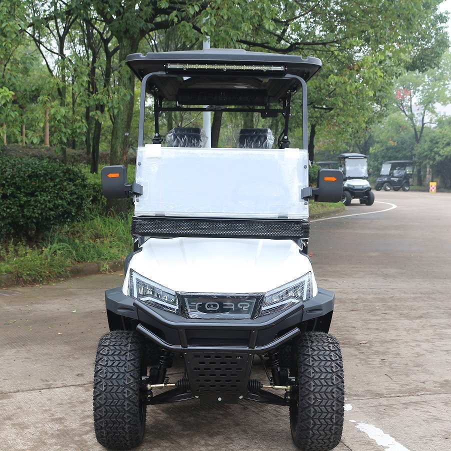 White 4-Seater Golf Cart (Same Model as Black Version) for Golf Courses