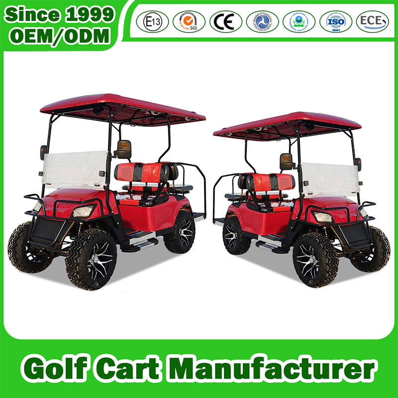 Golf Cart Manfuacturer Lithium Sightseening Hunting off Road Club Car 48V 72V Utility Mini 2+2 Seat 4+2 Seater 2/4/6/8 Passenger Street Legal Electric Golf Cart