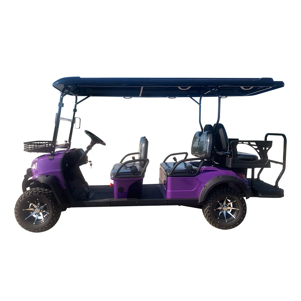 New Energy Lithium Battery Gasoline Hunting Buggies 4/6 Seater Utility Trolley Golf Course Golf Hunting AC Motor Wheel Electric Tourist Sightseeing Golf Cart