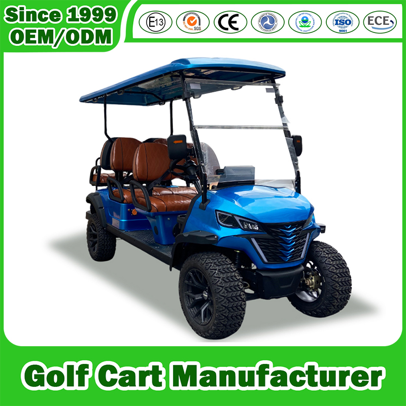 4 Seater Electric Gasoline Gas Petrol Lifted Solar Lithium Golf Cart Offroad 2/4/6/8 Passengers Hunting Lsv Sightseeing Golf Cart manufacturer