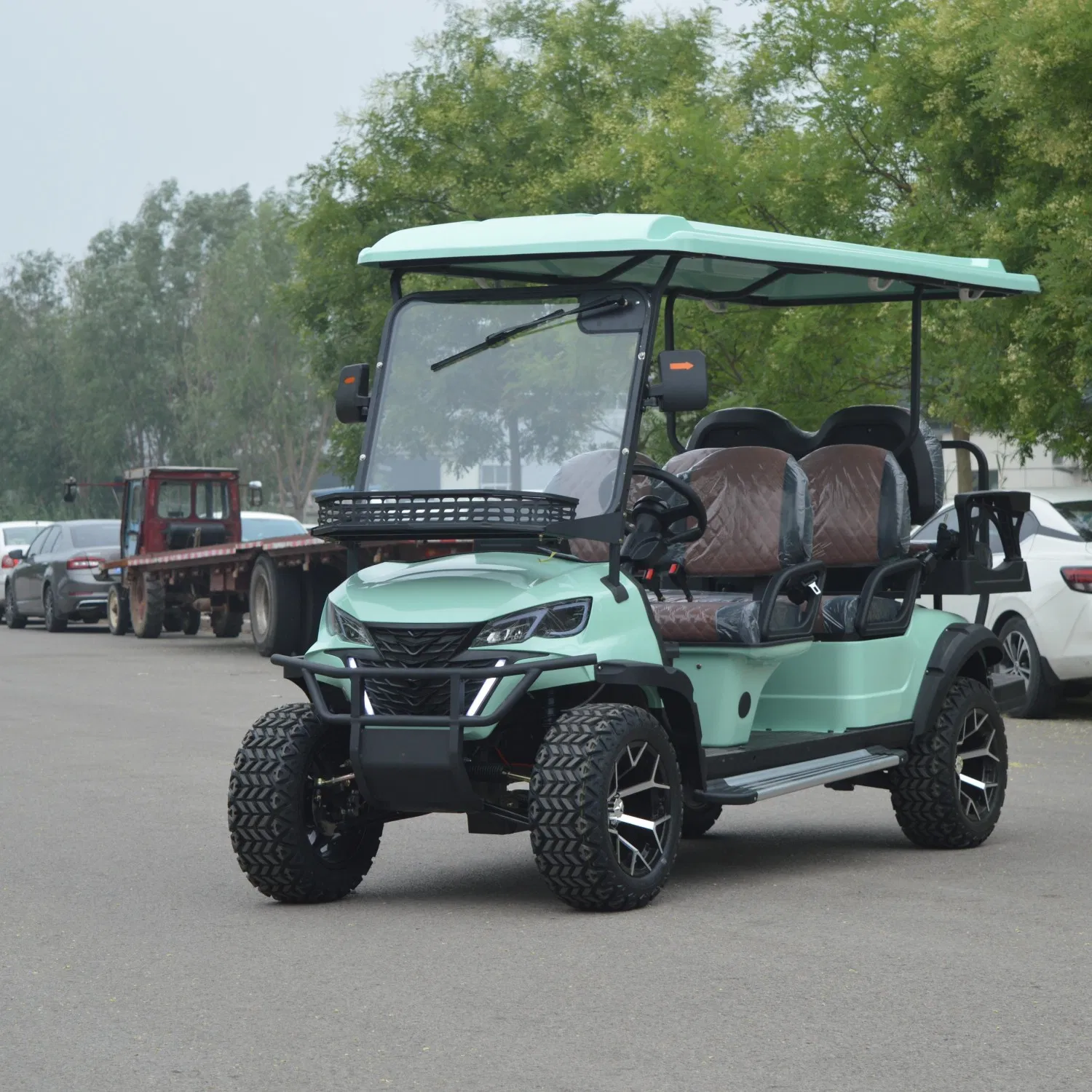 72V Battery 4+2 Golf Buggy 6 Seater Electric Golf Shuttle Cart
