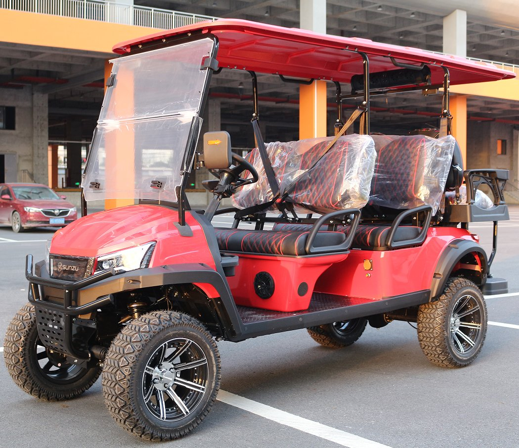 Lvzo Brand 4-Passenger Red Golf Cart (Off-Road) for Resorts