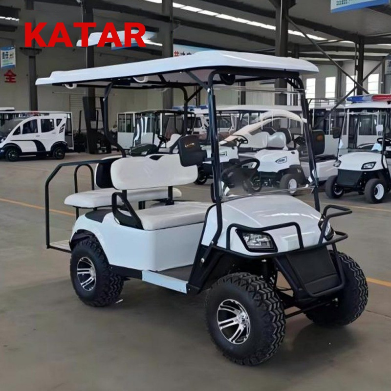6 Seater Folding Windshield 72V Lithium Battery Electric Golf Cart Rough Terrain 6 Seats off Road Golf Cart