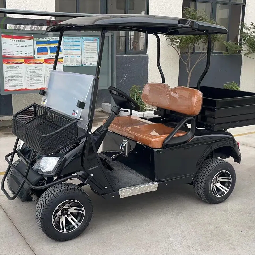 Lithium Battery 72 V with Cargo Bed 2 Seats Utility Golf Cart with Rear Cargo Box