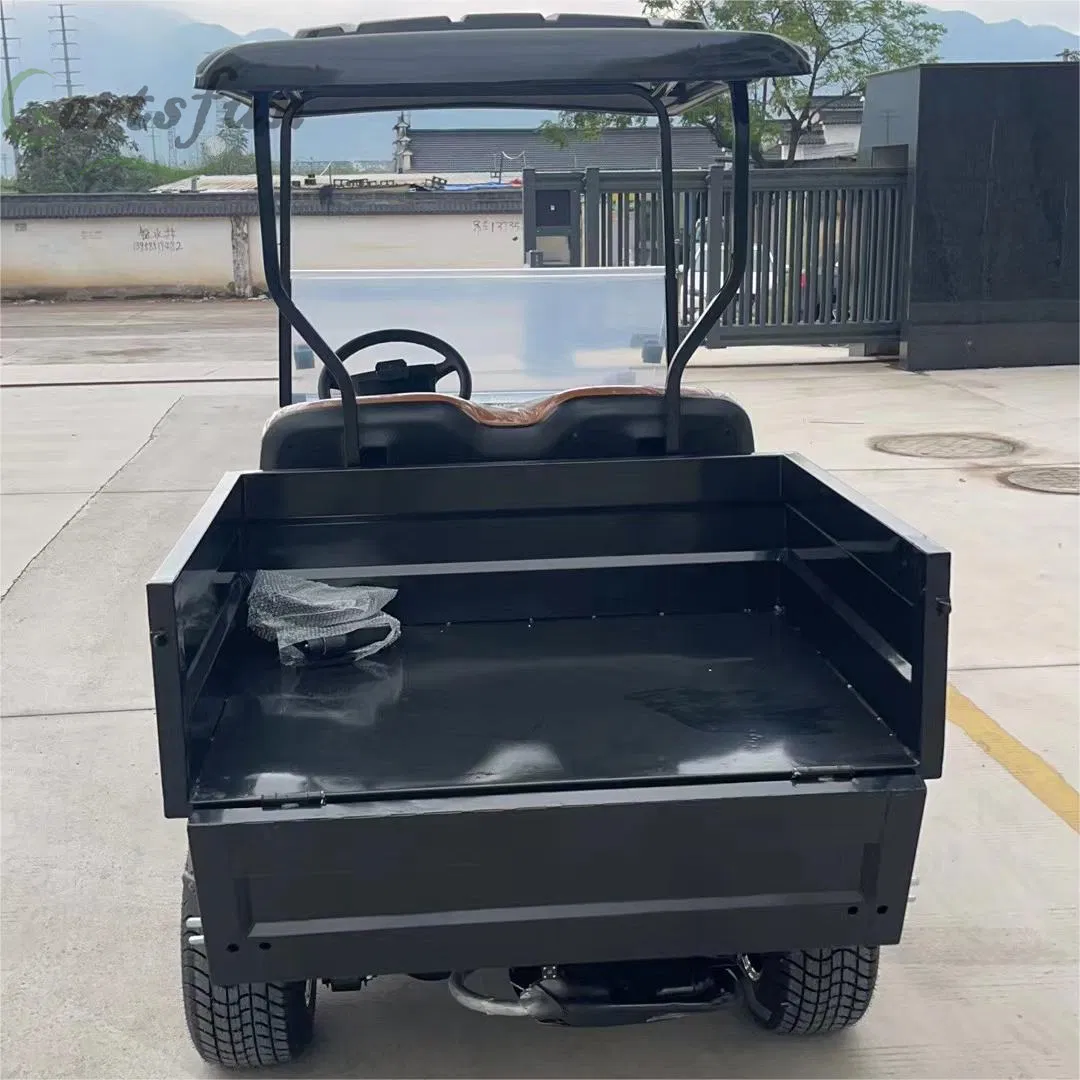 Lithium Battery 72 V with Cargo Bed 2 Seats Utility Golf Cart with Rear Cargo Box