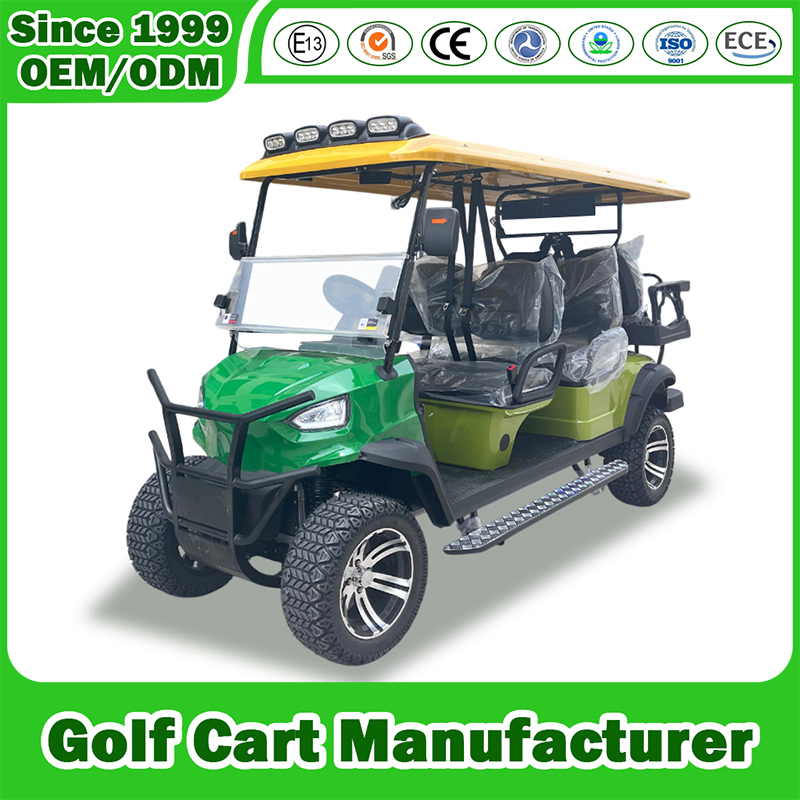 2+2 4 Seater/Passenger Factory Supply Club Car Street Legal Gas Powered Gasoline Petrol Motor Golf Cart Factory for Golf Course, Tourist Area
