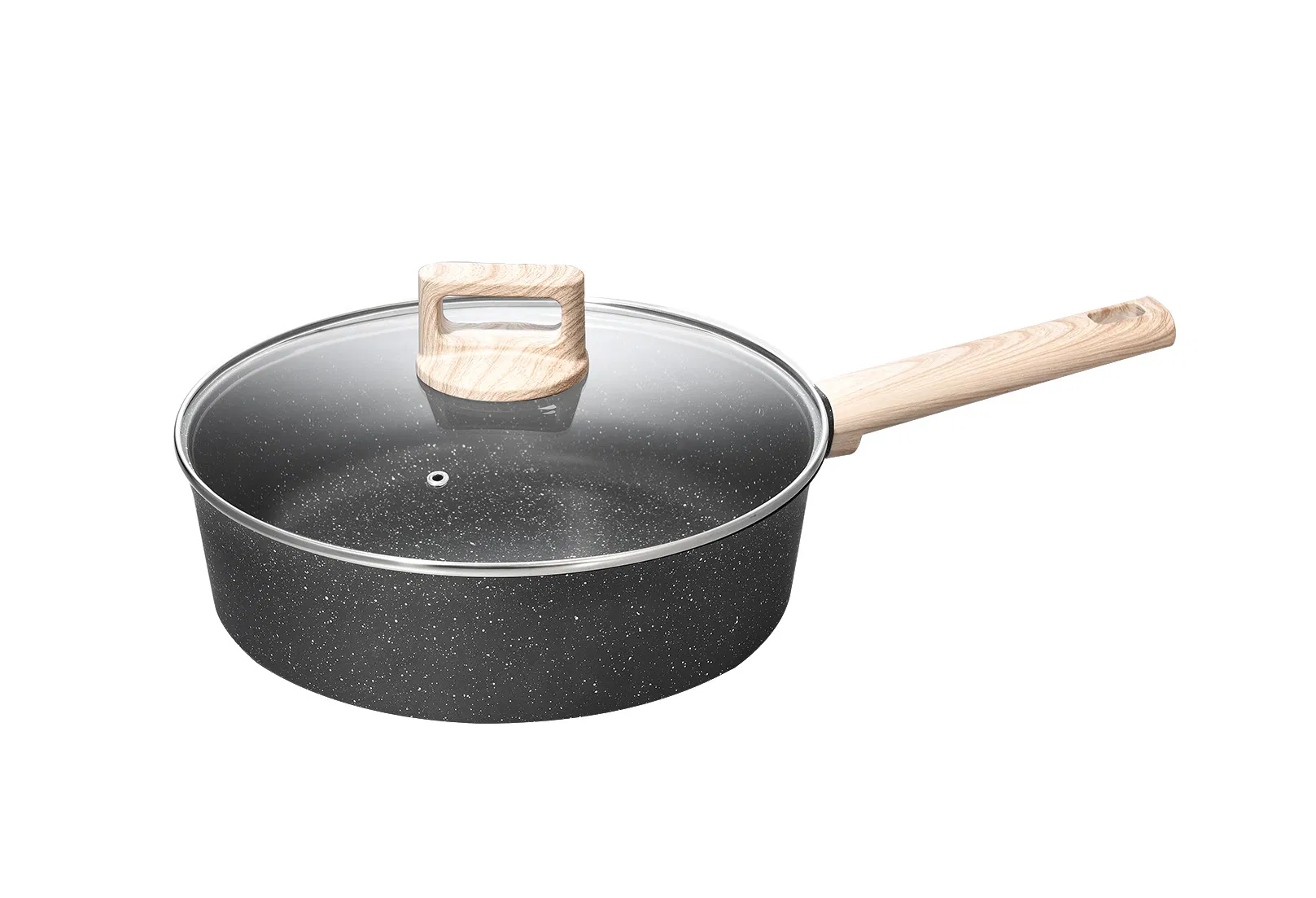 Granite Black Marble Nonstick Cookware Detail 2