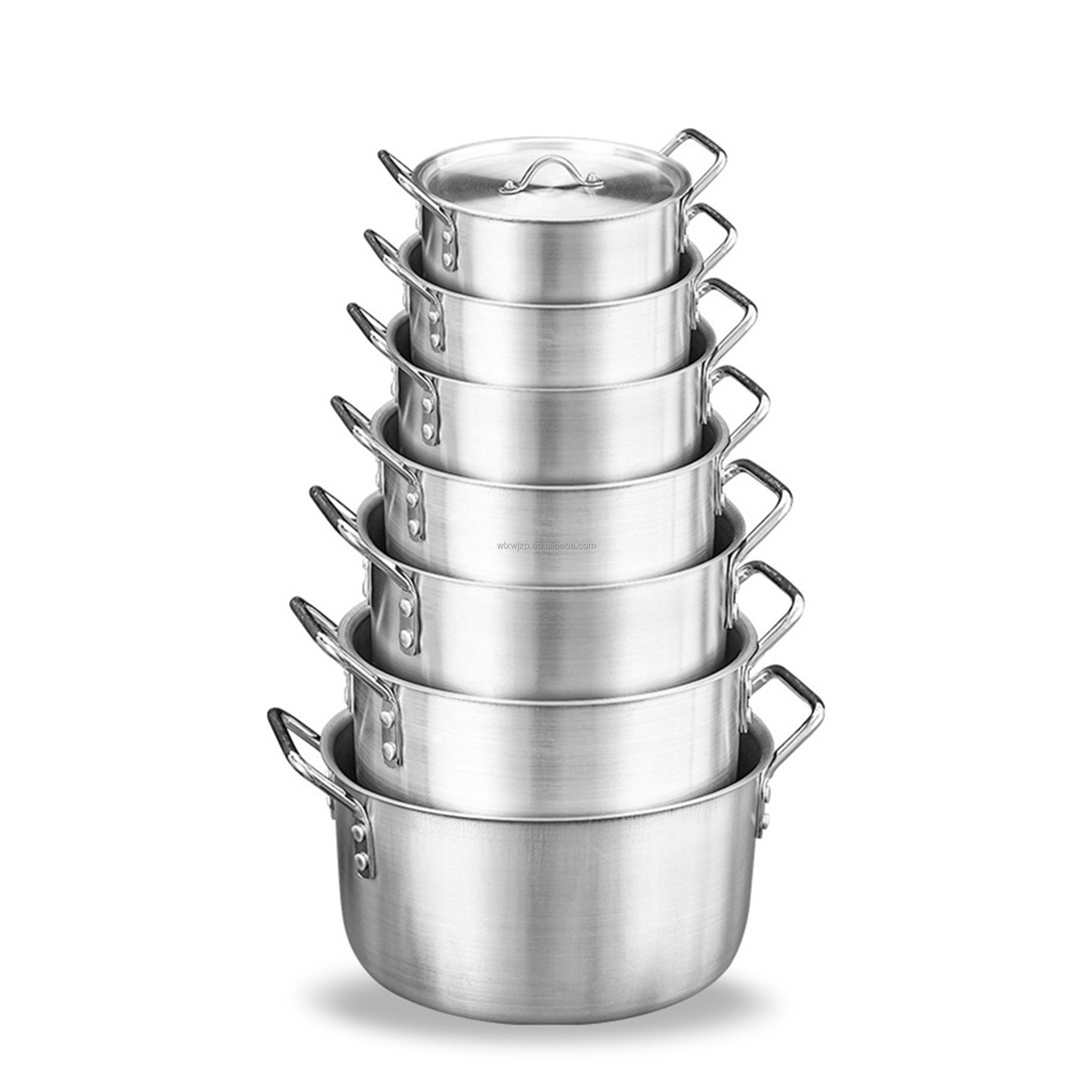 WLX Kitchenware Aluminium Alloy Pots 5 Pieces 16cm 18cm 20cm 22cm 24cm Cooking Pot Set Cookware Set Kitchen