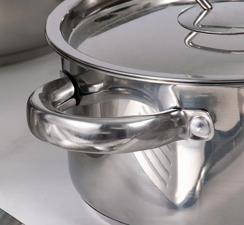 15-Piece Stainless Steel Cookware Set Stay-Cool Handle Kitchen Cooking Pan Pots and Pans Nontoxic Metalpot Set