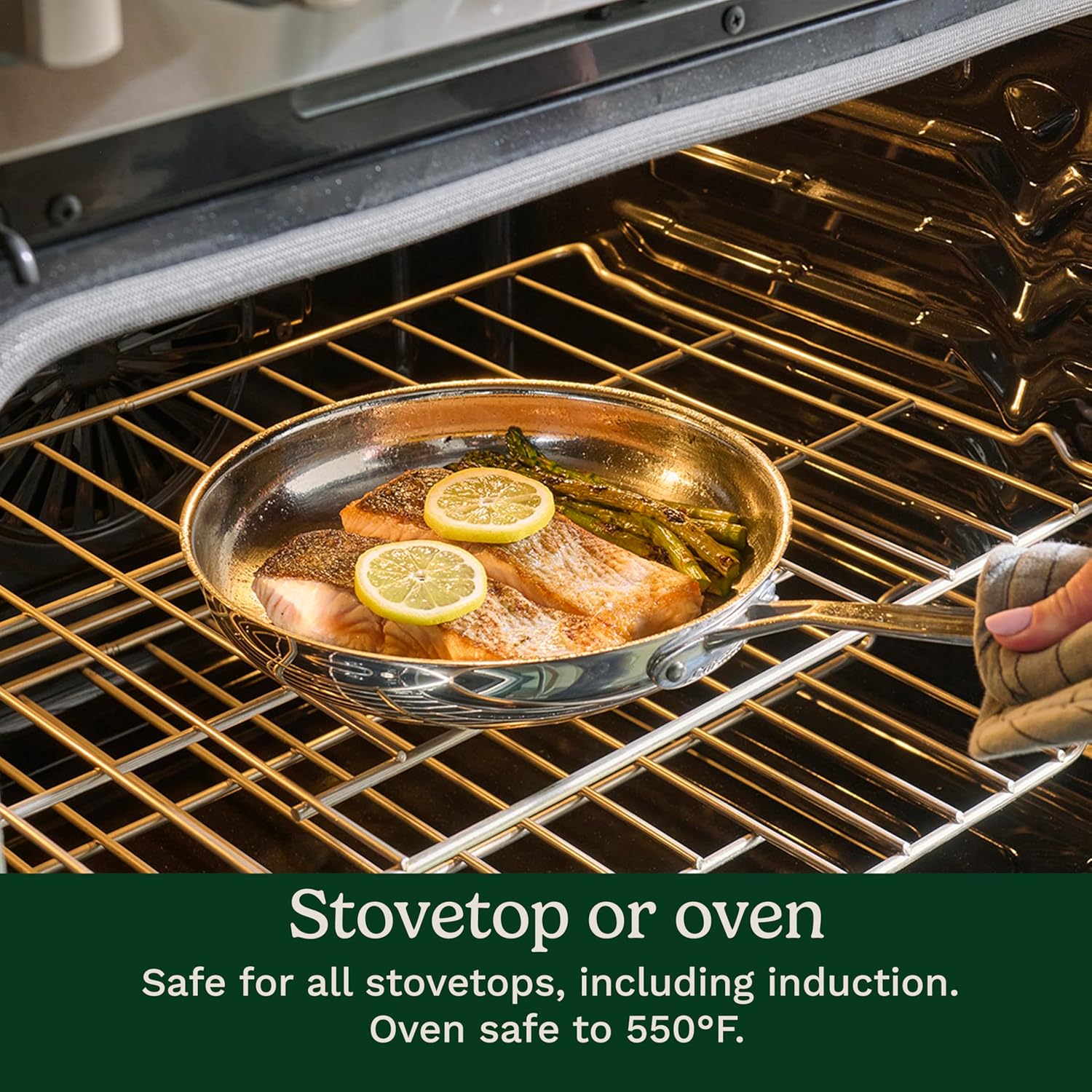 Classic 11-Piece Stainless Steel Pots/Pans Cookware Set Oven Safe Lid Induction/Electric/Gas Compatible