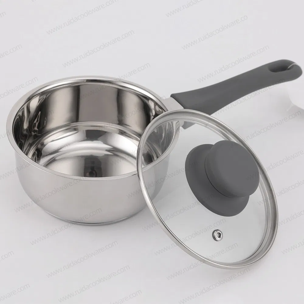 Top Sale 8PCS Soft Touch Handle Glass Lid Induction Bottom Cookware Set