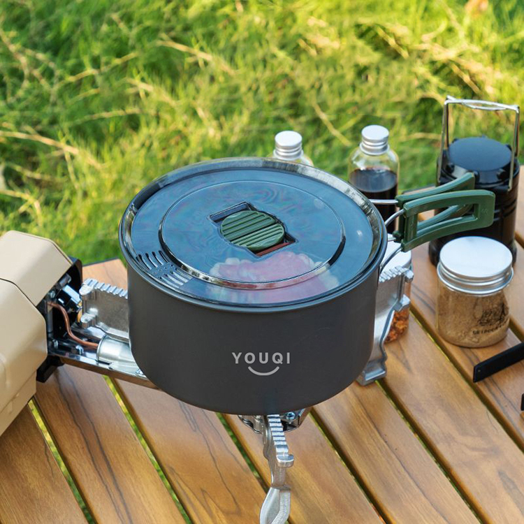 Hot Sale Outdoor Camping Cookware Set Portable Backpacking Barbecue Pots Picnic Bowl Cookware Camping Cooking Set
