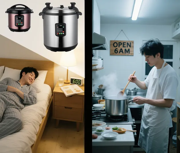 Large Capacity Wholesale Smart Digital Kitchen Industrial Electric Pressure Cooker for Hotels, Suitable for Quick Stewing of Beef, Chicken, and Bone Soup