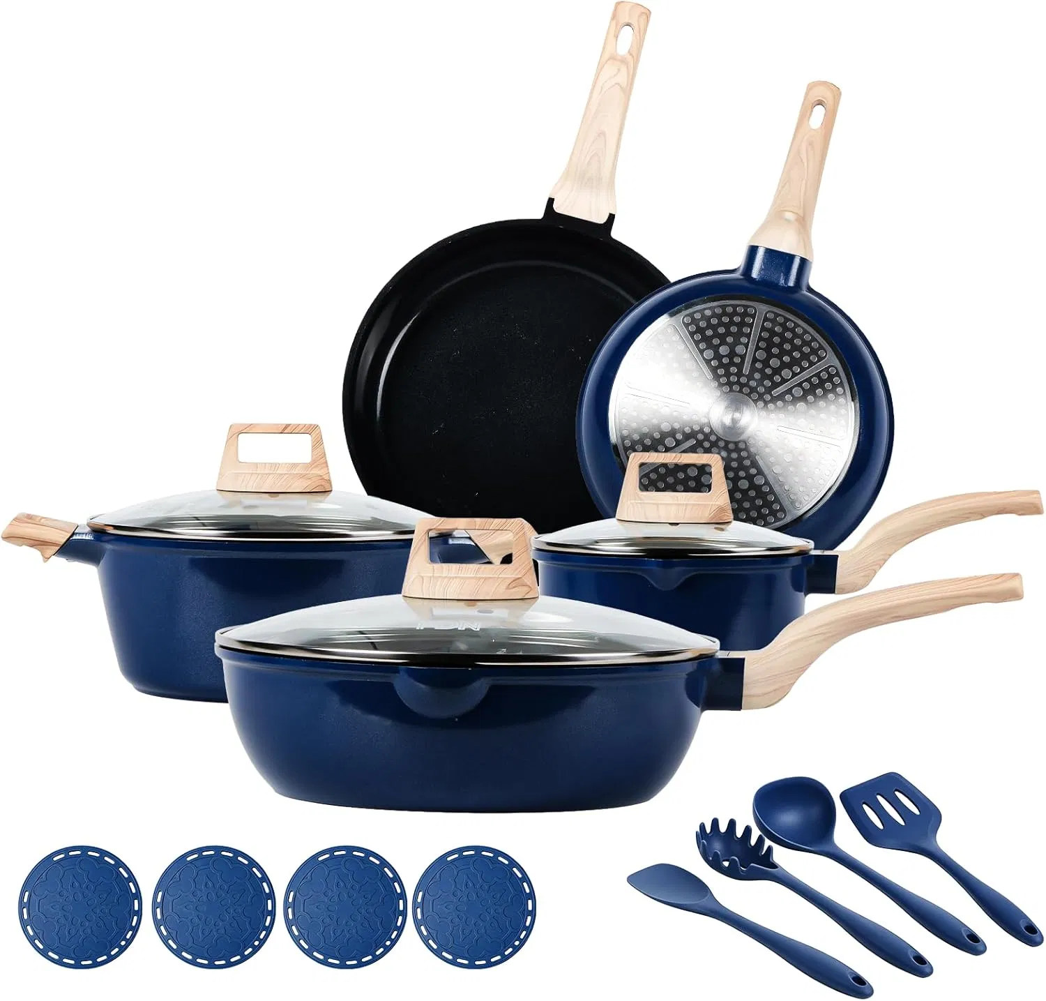 16PCS Titanium Pots and Pans Set Detail