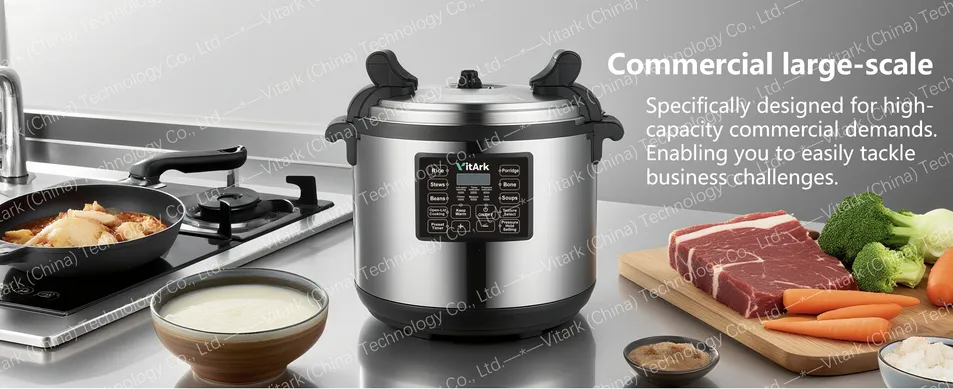 Large Capacity Wholesale Smart Digital Kitchen Industrial Electric Pressure Cooker for Hotels, Suitable for Quick Stewing of Beef, Chicken, and Bone Soup