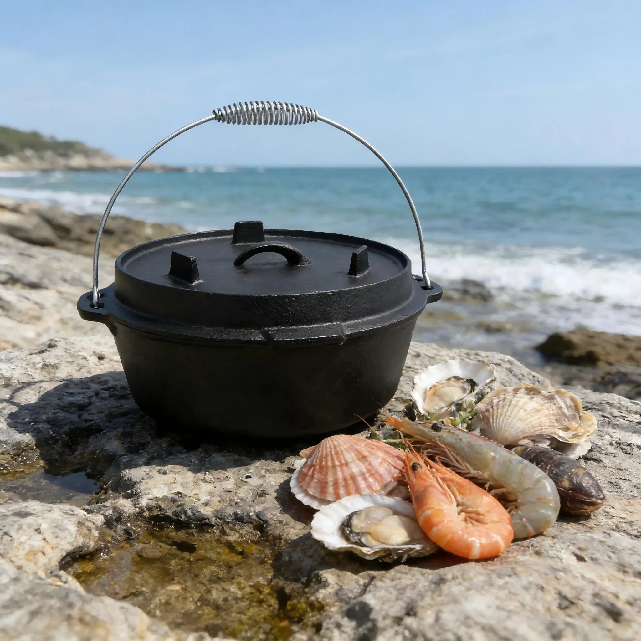 Wholesale Cookwin High Quality Cast Iron Dutch Oven Outdoor Pre-Seasoned Eco-Friendly Cookware Set for Gas Induction Stoves