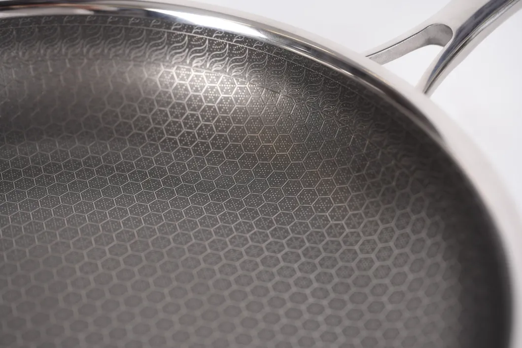 Customization Stainless Steel Non Stick Honey Comb Frying Pans Ceramic Coating Pfoa & Pfas Free Ceramic Cookware