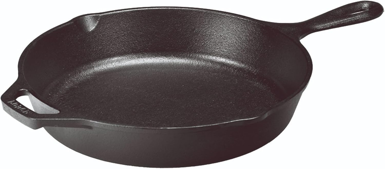 Seasoned Cast Iron Skillet 10.25 Inches - Pfas-Free, Non-Toxic Cookware - Use with an Oven, Stove, Grill, or Campfire - Naturally Non-Stick &amp; Oven Safe