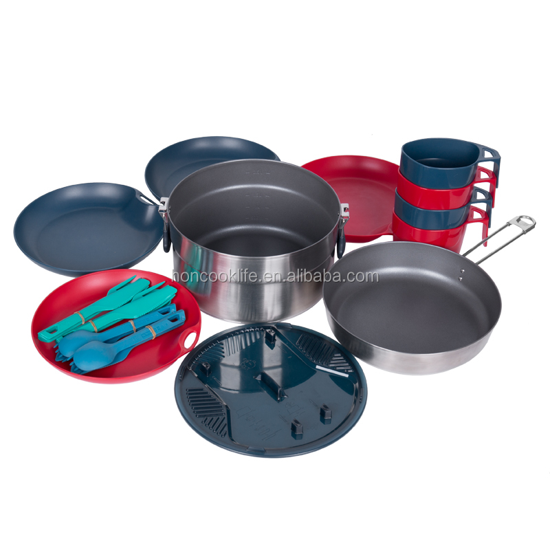 Wholesale Stainless Steel Camping Pot Excellent Houseware Cooking Cookware Set