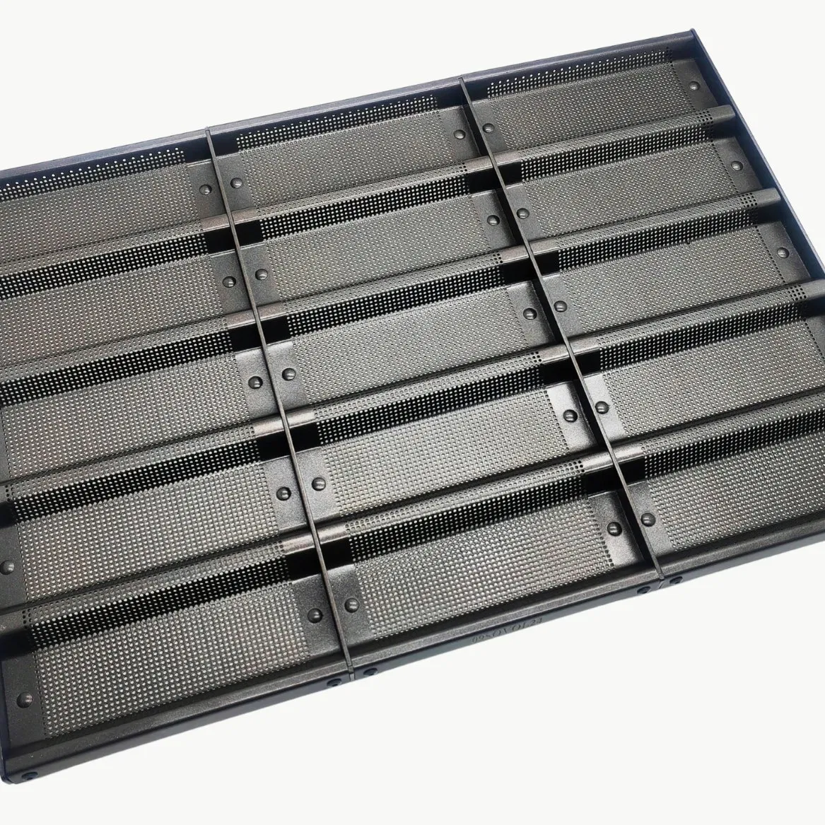 15 Molds Non-Stick Sandwich Roll Pan High Quality Pfas Free Perforated Non-Stick Aluminium Full Size Sub Sandwich Bun Pan 10 Molds and with Flat Bottomed