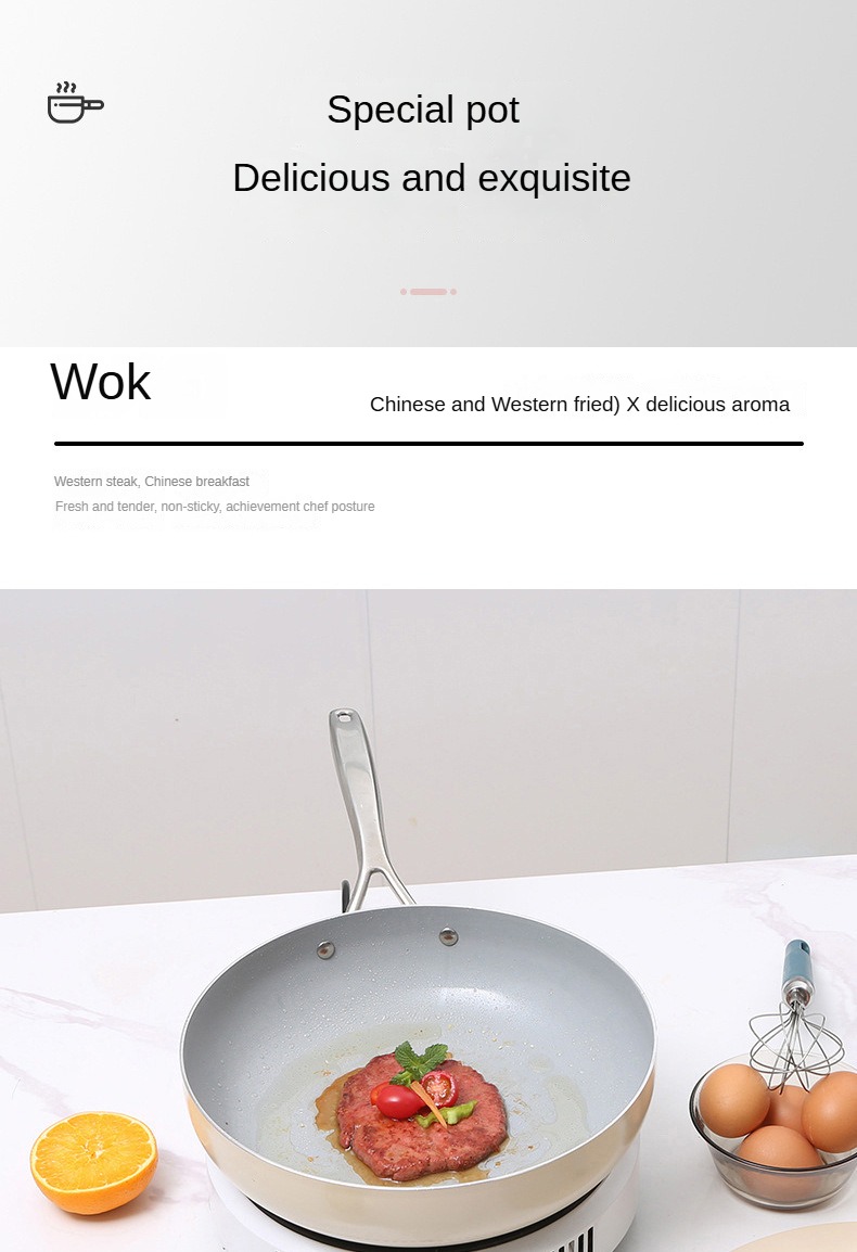 High-Temp Resistant Cookware Set 26-28cm Deep Fry Pans 18-24cm Stock Pots With 3 Lids Industrial-Grade Ceramic Coating